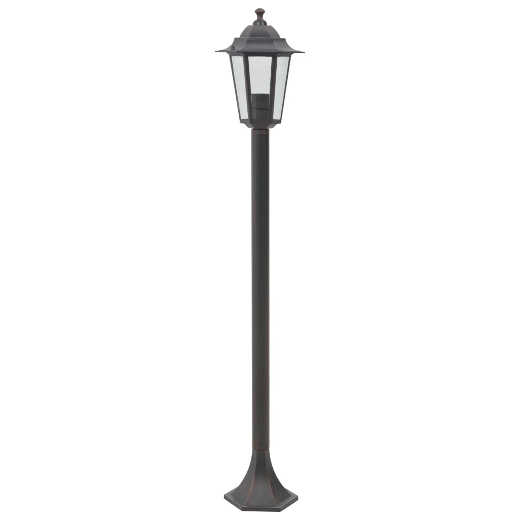 Lampioni da Giardino 6pz E27 110 cm Alluminio Bronzo - homemem39