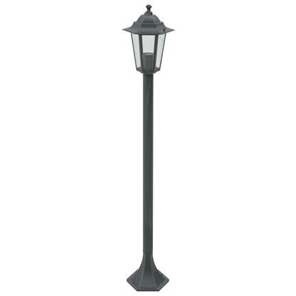 Lampioni da Giardino 6pz E27 110 cm Alluminio Verde Scuro - homemem39