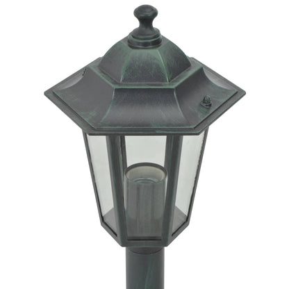 Lampioni da Giardino 6pz E27 110 cm Alluminio Verde Scuro - homemem39