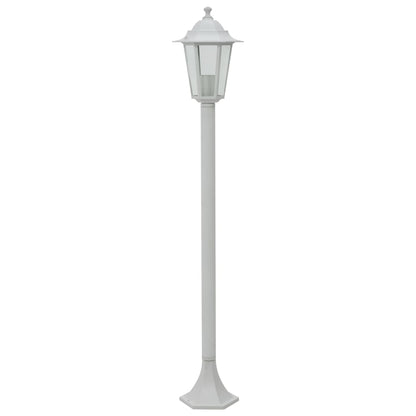 Lampioni da Giardino 6 pz E27 110 cm in Alluminio Bianco - homemem39