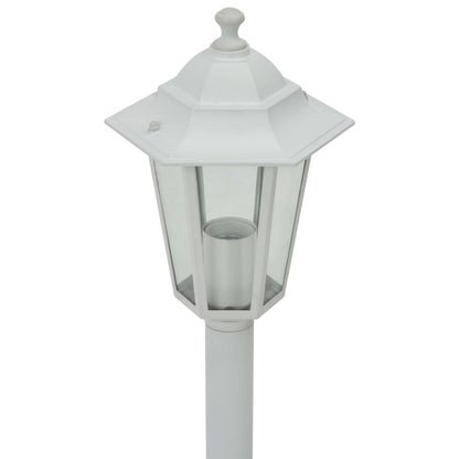 Lampioni da Giardino 6 pz E27 110 cm in Alluminio Bianco - homemem39