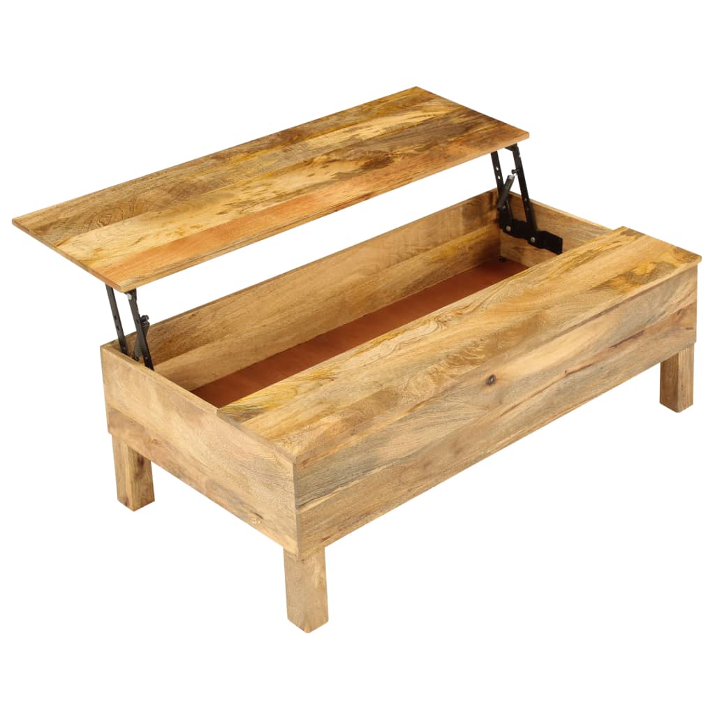 Tavolino da Salotto in Legno Massello di Mango 110x55x35 cm | homemem39