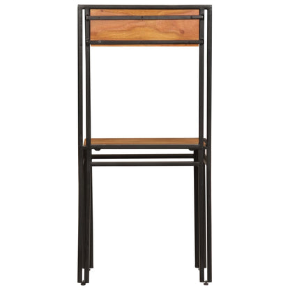 Sedie da Pranzo 2 pz in Legno Massello di Acacia | homemem39
