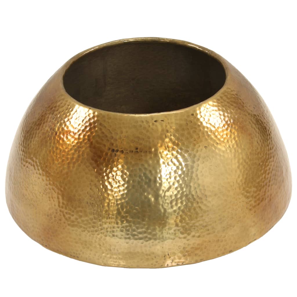 Tavolino da Salotto in Alluminio Martellato 70x30 cm Ottone | homemem39