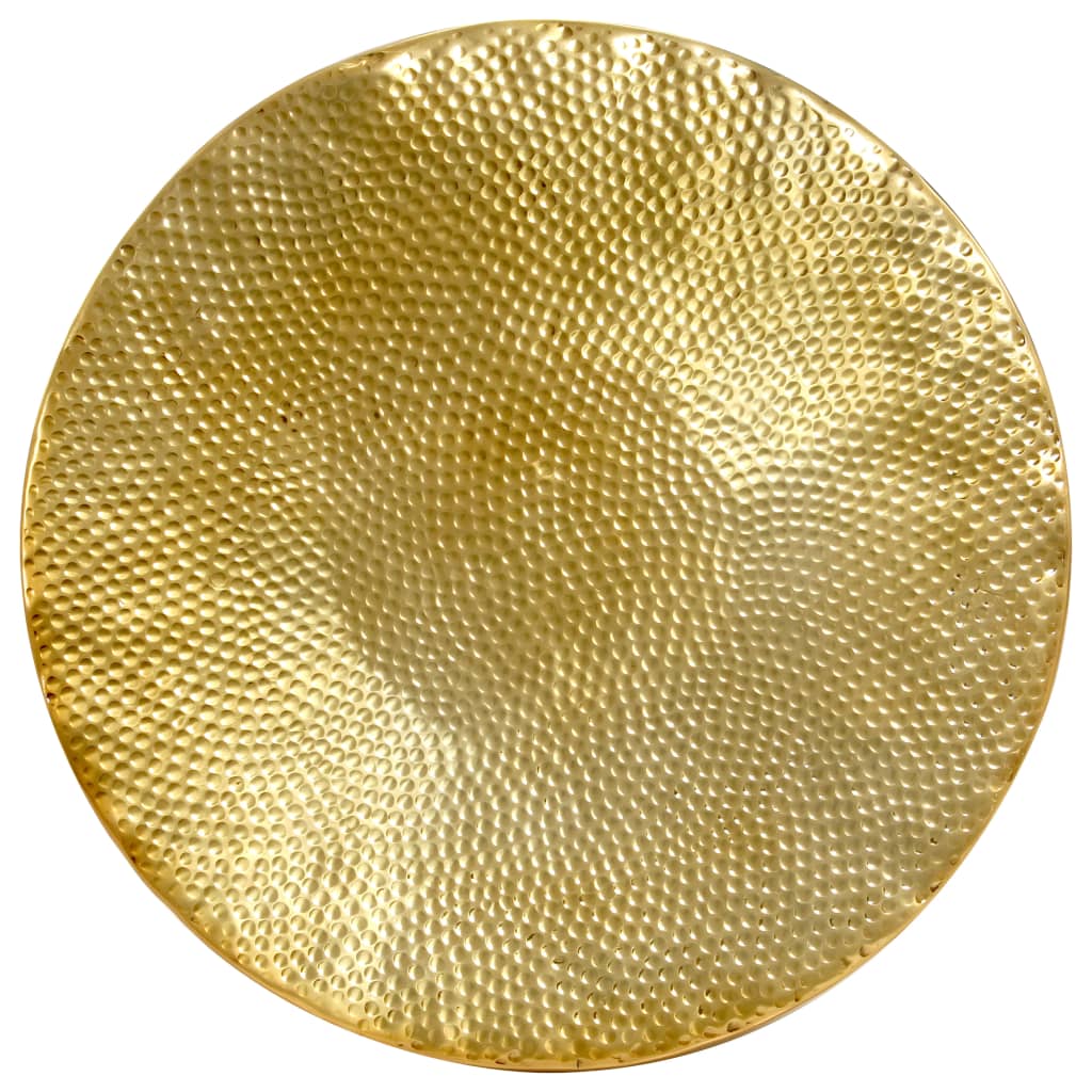 Tavolino da Salotto in Alluminio Martellato 70x30 cm Ottone | homemem39