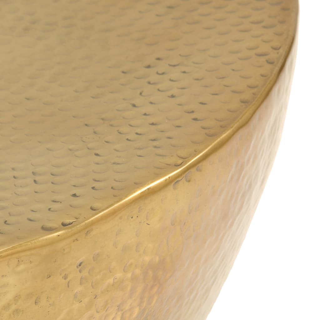 Tavolino da Salotto in Alluminio Martellato 70x30 cm Ottone | homemem39
