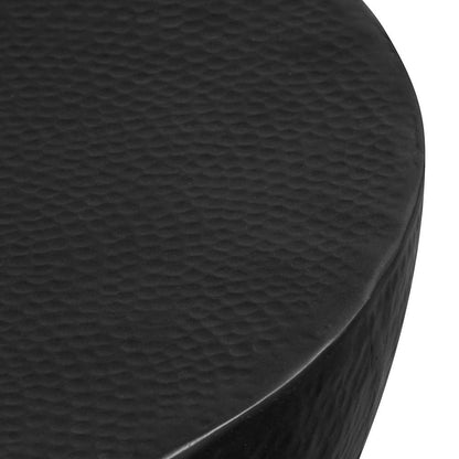 Tavolino da Salotto in Alluminio Martellato 70x30 cm Nero | homemem39