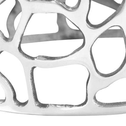 Tavolino da Salotto in Alluminio Martellato 70x30 cm Argento | homemem39