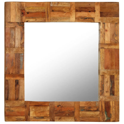Specchio da Parete in Legno Massello di Recupero 60x60 cm - homemem39
