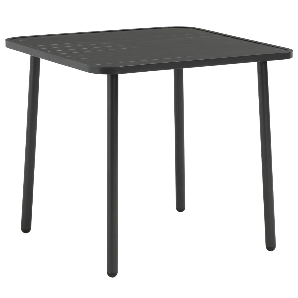 Set da Pranzo da Giardino 5 pz in Acciaio Grigio Scuro | homemem39