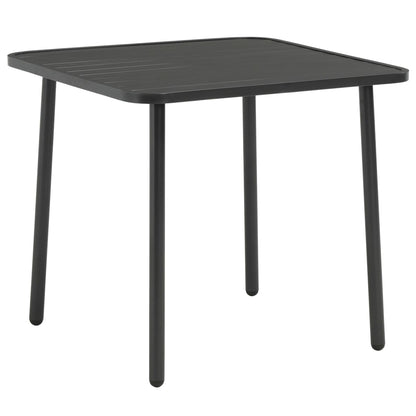 Set da Pranzo da Giardino 5 pz in Acciaio Grigio Scuro | homemem39