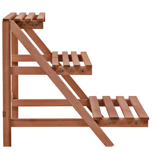 Piedistallo per Piante a 3 Mensole in Legno di Cedro 48x45x40cm - homemem39
