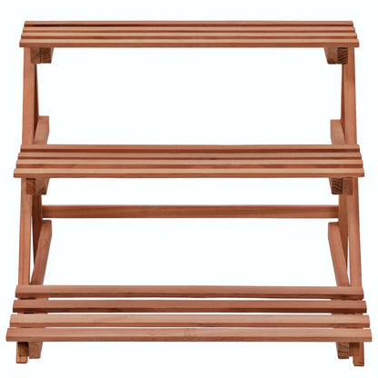 Piedistallo per Piante a 3 Mensole in Legno di Cedro 48x45x40cm - homemem39