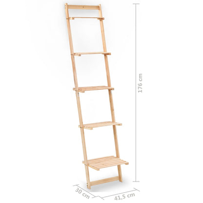Scala Portaoggetti a Parete in Legno di Cedro 41,5x30x176 cm | homemem39
