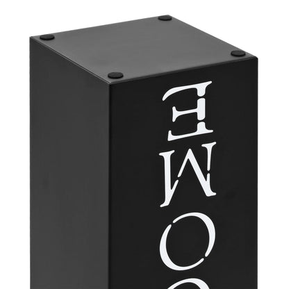 Welcome Umbrella Stand in Black Steel