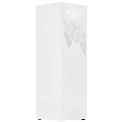 Stone Style Umbrella Stand in White Steel