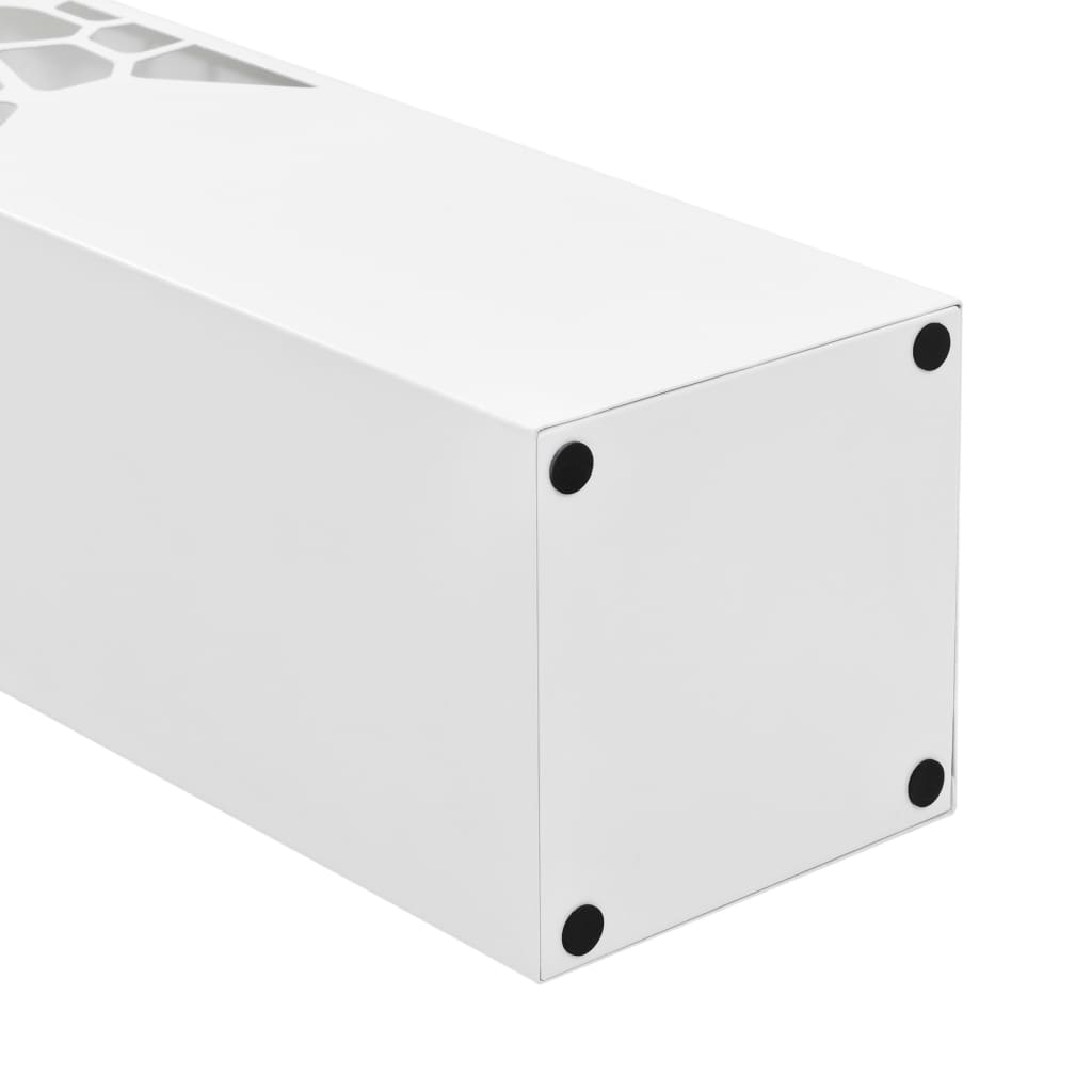 Stone Style Umbrella Stand in White Steel