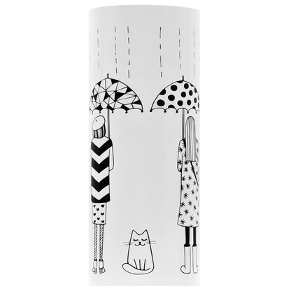 Porta Ombrelli con Disegni di Ragazze in Acciaio Bianco - homemem39