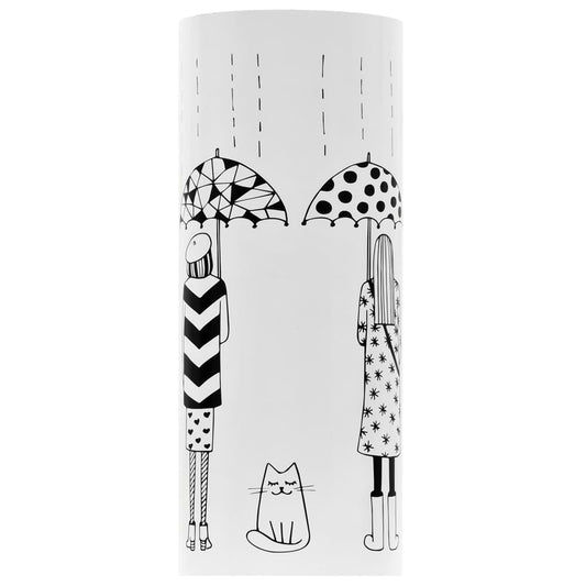 Porta Ombrelli con Disegni di Ragazze in Acciaio Bianco - homemem39