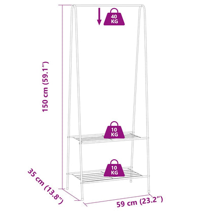 Appendiabiti 59x35x150 cm Bianco - homemem39