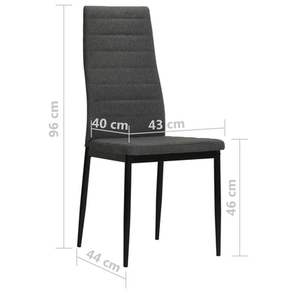 Sedie da Pranzo 2 pz Grigio Scuro in Tessuto | homemem39