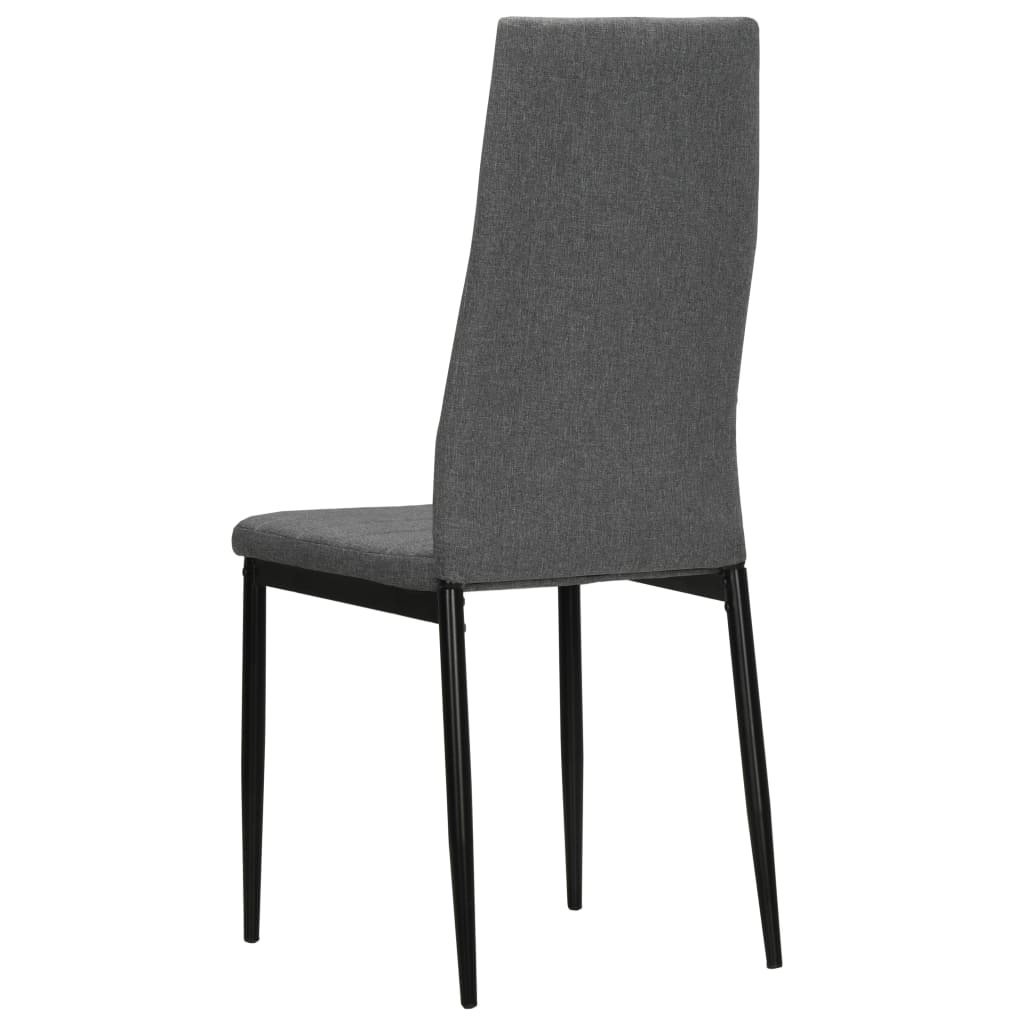 Sedie da Pranzo 4 pz Grigio Chiaro in Tessuto | homemem39
