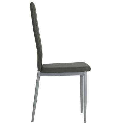 Sedie da Pranzo 4 pz Grigie in Similpelle | homemem39