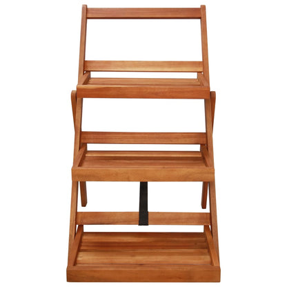 Piedistallo per Piante a 3 Livelli 50x63x80cm Massello d'Acacia - homemem39