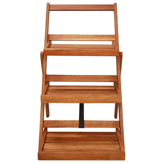 Piedistallo per Piante a 3 Livelli 50x63x80cm Massello d'Acacia - homemem39