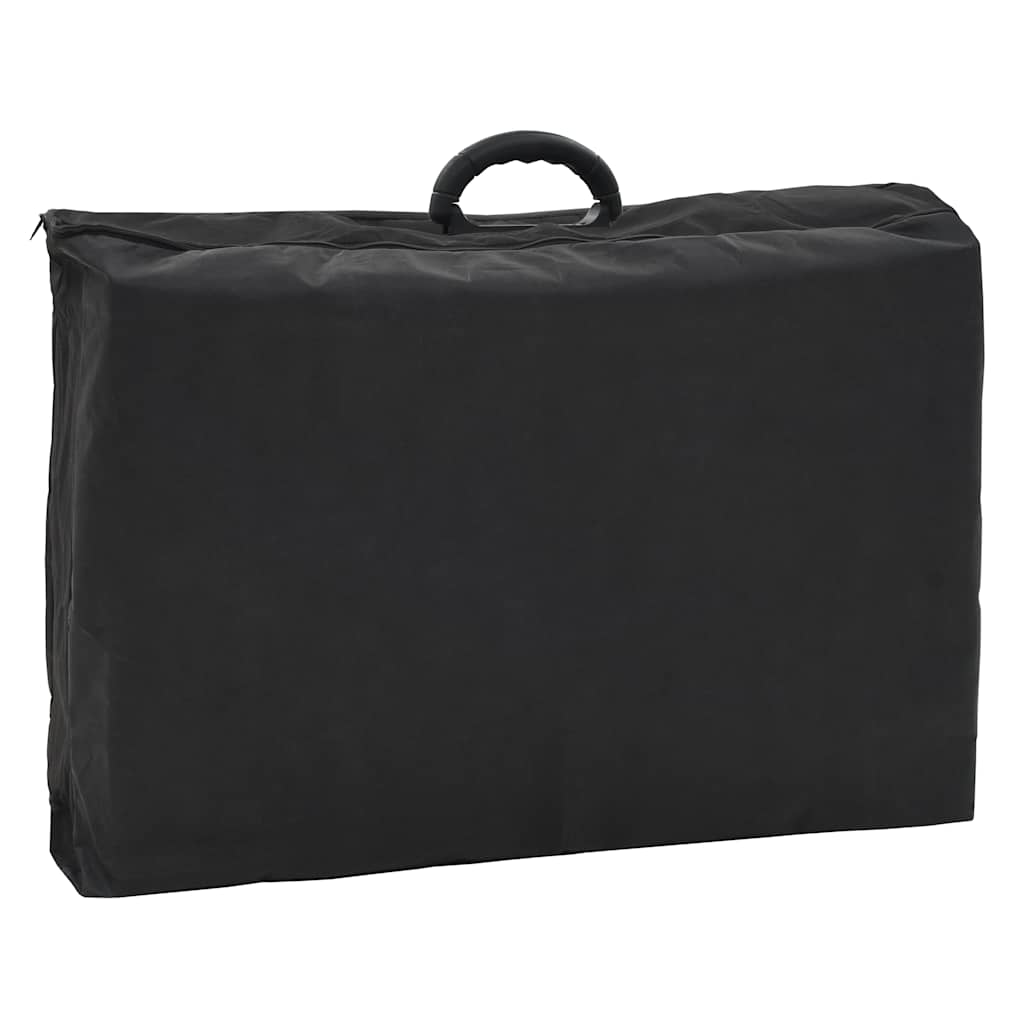 Lettino da Massaggio Portatile in Similpelle 185x78x76 cm Nero | homemem39