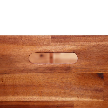 Letto Rialzato da Giardino in Legno di Acacia 200x50x50 cm - homemem39