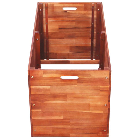 Letto Rialzato da Giardino in Legno di Acacia 100x50x50 cm - homemem39