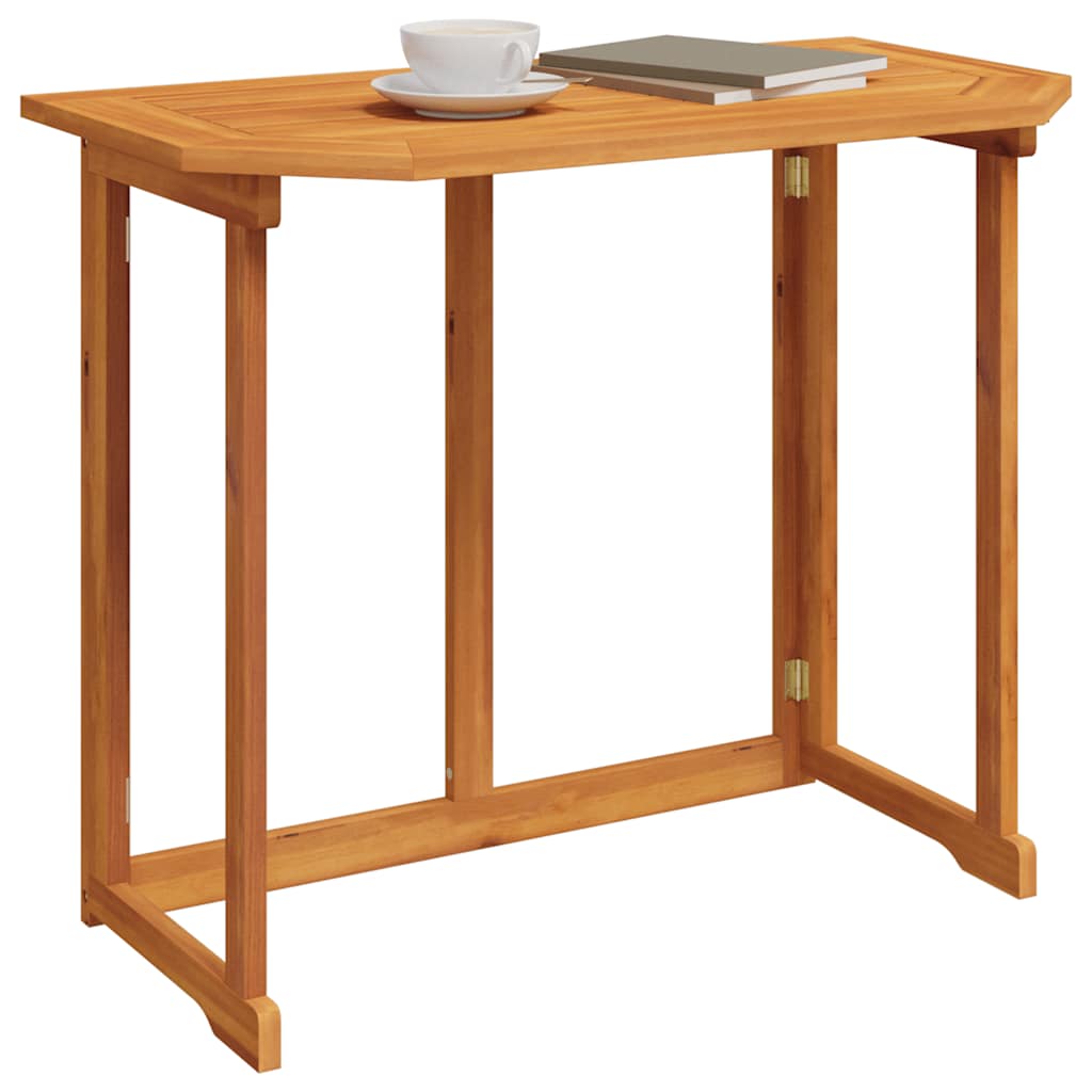 Tavolo da Bistrot 90x50x75 cm in Legno Massello di Acacia - homemem39