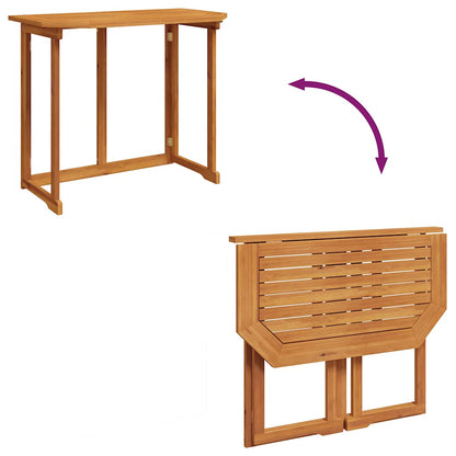 Tavolo da Bistrot 90x50x75 cm in Legno Massello di Acacia - homemem39