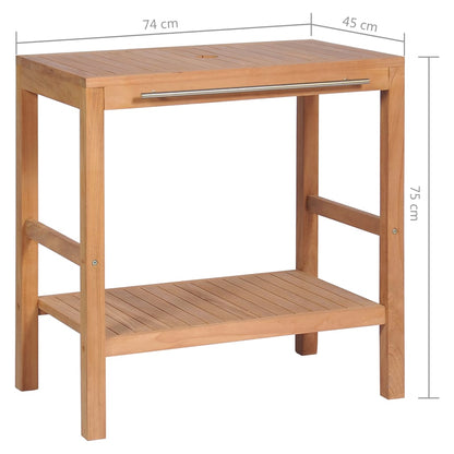 Mobile per Lavabo in Massello di Teak 74x45x75 cm | homemem39