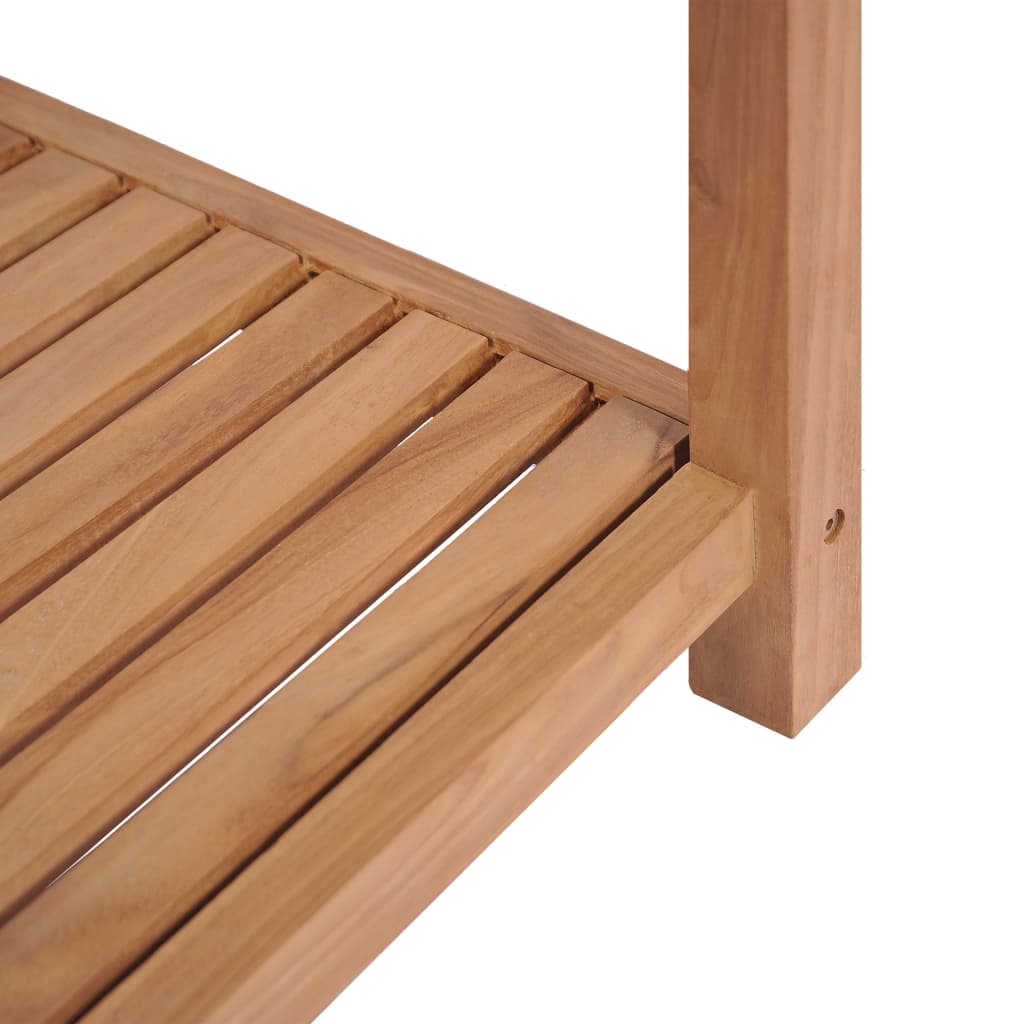 Scaffale per Bagno a 4 Ripiani in Massello di Teak 42x42x165cm | homemem39