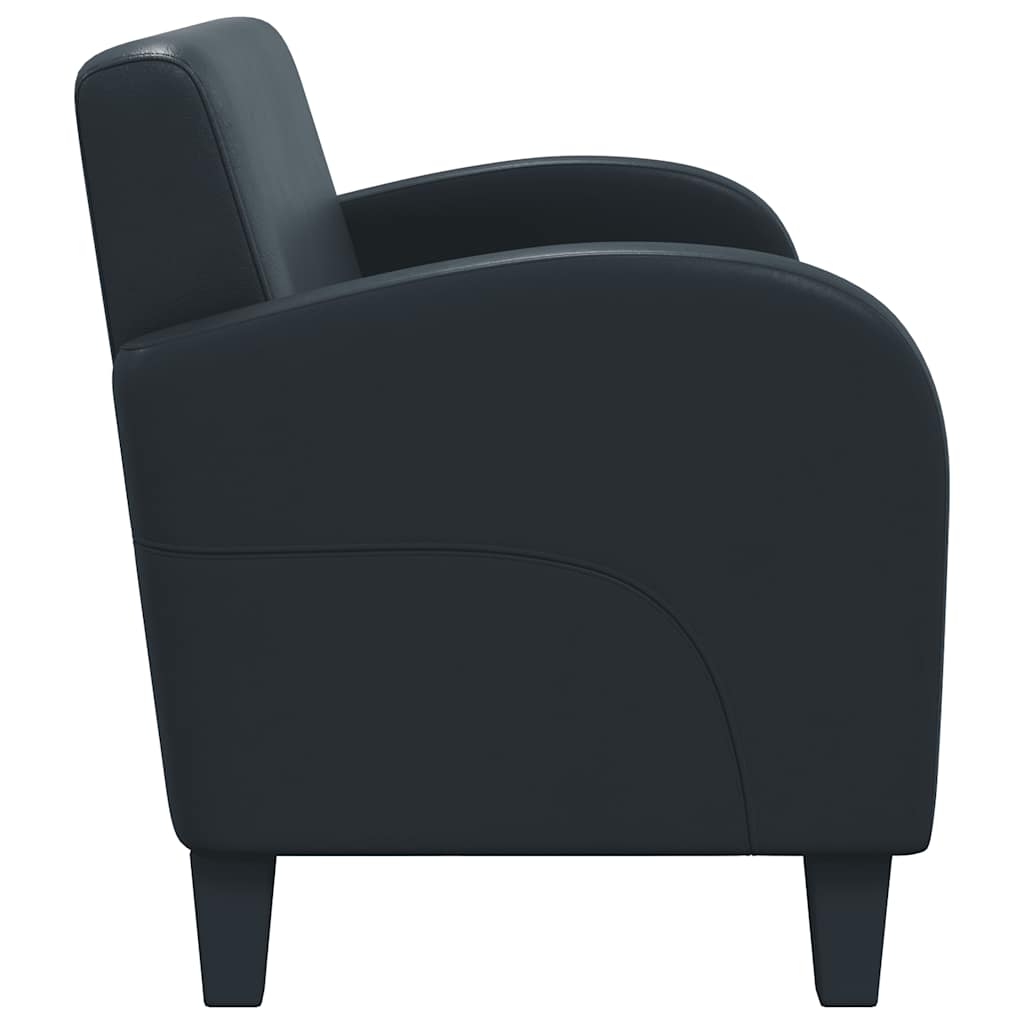 Set Divani 2 pz in Similpelle Nero | homemem39