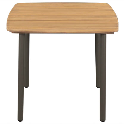 Tavolo da Giardino 80x80x72cm in Massello di Acacia e Acciaio | homemem39