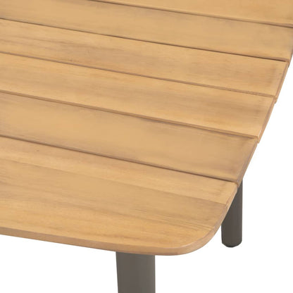 Tavolo da Giardino 80x80x72cm in Massello di Acacia e Acciaio | homemem39
