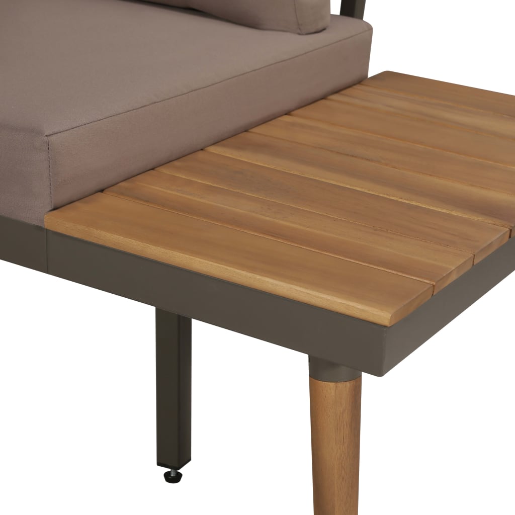 Set Divani da Giardino 4 pz con Cuscini Legno di Acacia Marrone | homemem39