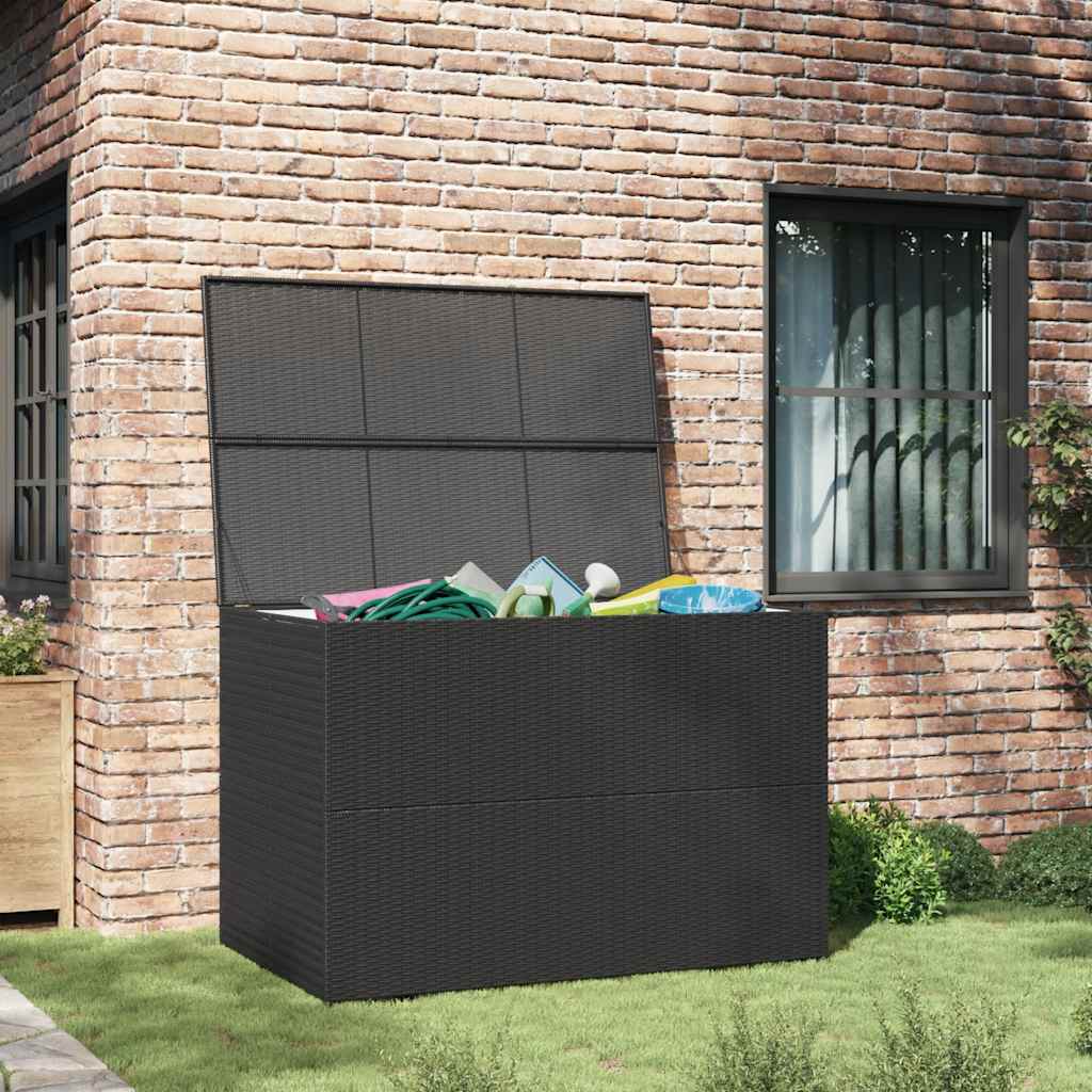 Black Garden Trunk 150x100x100 cm in Polyrattan