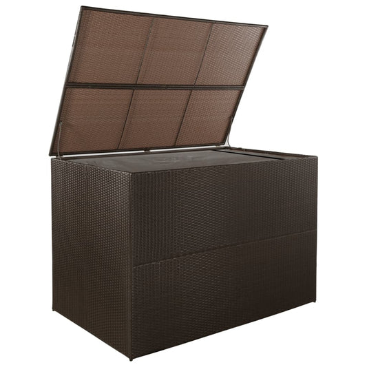 Baule da Giardino Marrone 150x100x100 cm in Polyrattan - homemem39