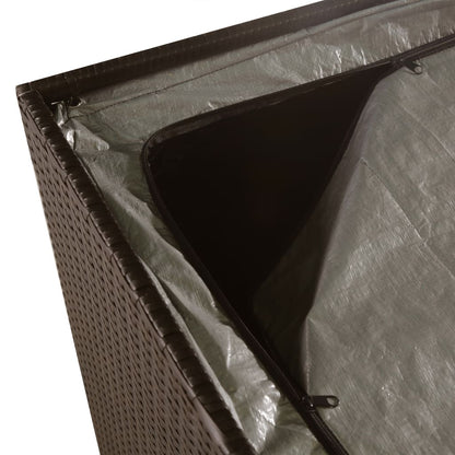 Baule da Giardino Marrone 150x100x100 cm in Polyrattan - homemem39