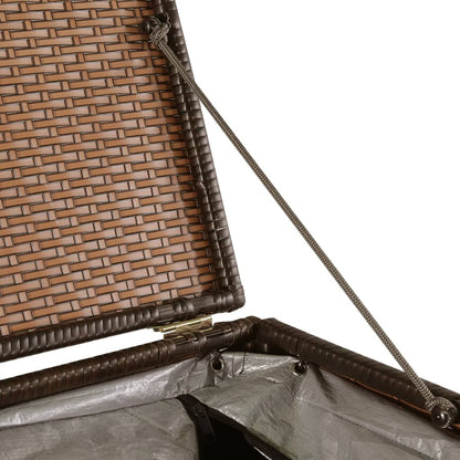 Baule da Giardino Marrone 150x100x100 cm in Polyrattan - homemem39