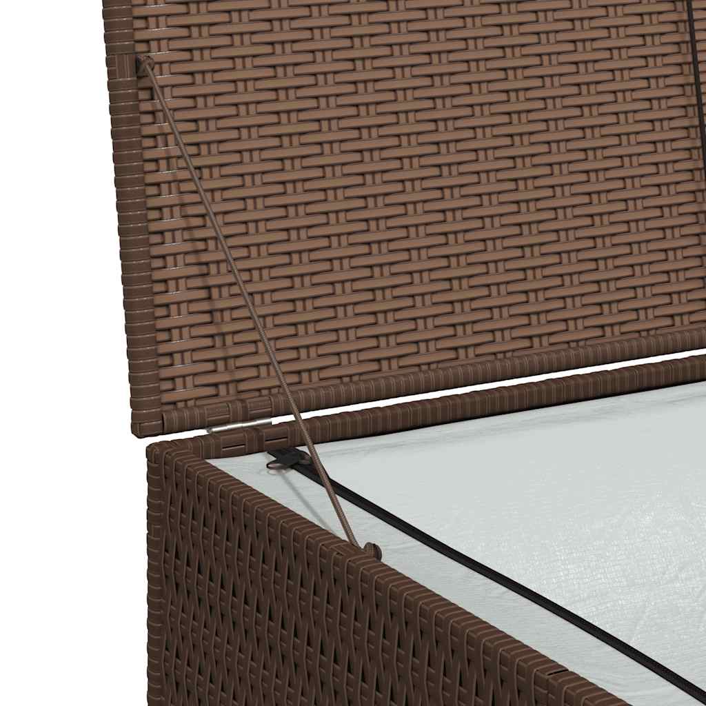 Baule da Giardino Marrone 150x100x100 cm in Polyrattan