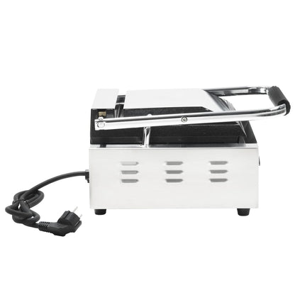 Griglia per Panini Scanalata in Acciaio Inox 1800W 31x30,5x20cm - homemem39