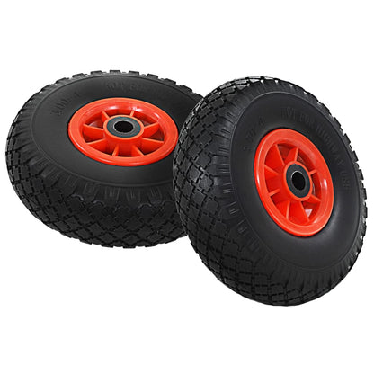 Ruote Carrello a Mano 2 pz in PU Solido 3.00-4 (260x85) | homemem39