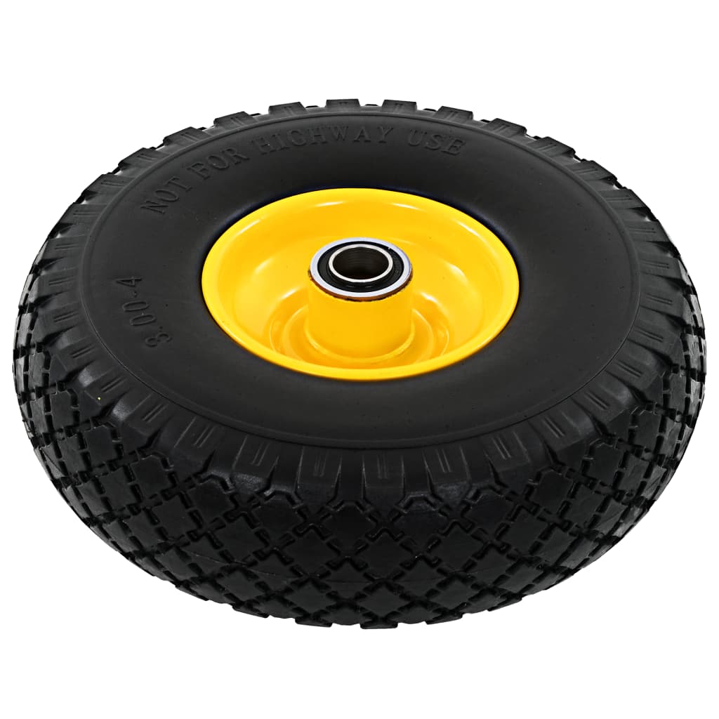Ruote Carrello a Mano 2 pz in PU Solido 3.00-4 (260x85) | homemem39