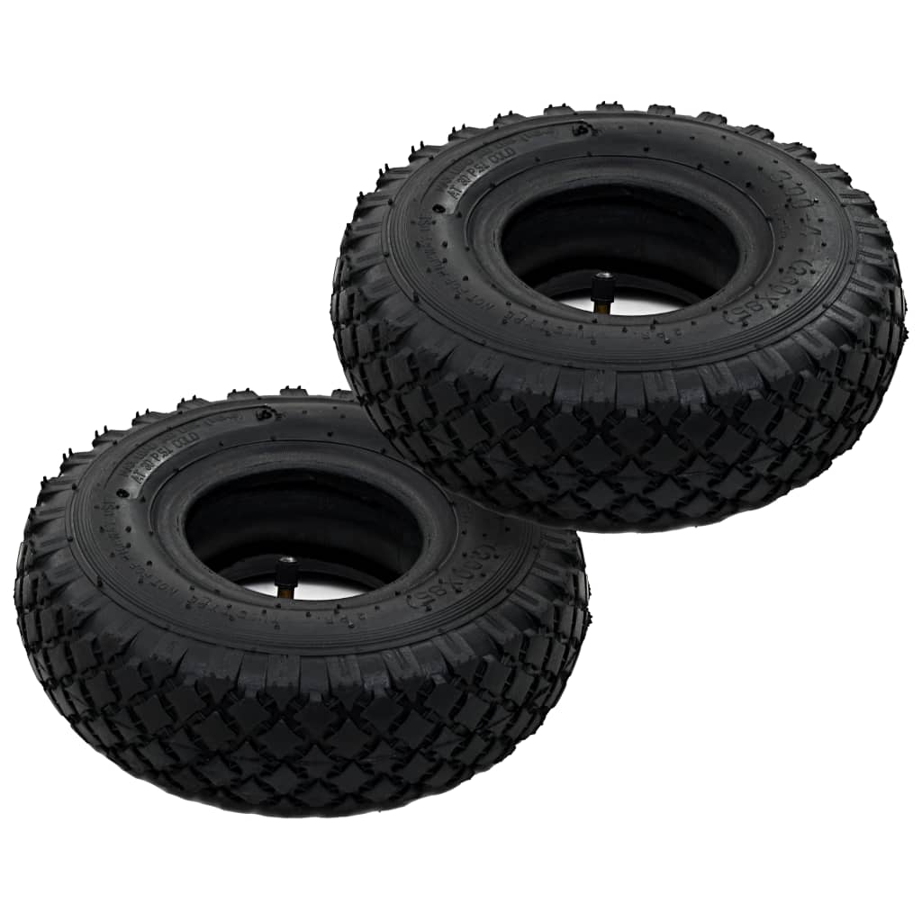 Pneumatici e Camere Aria 2 pz per Carrello a Mano 3.00-4 260x85 | homemem39