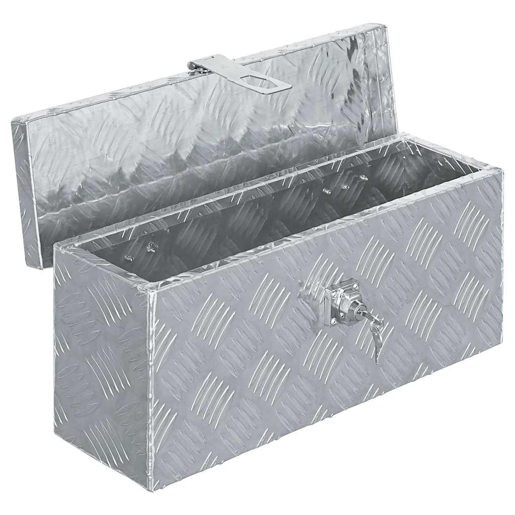 Cassetta in Alluminio 48,5x14x20 cm Argento | homemem39